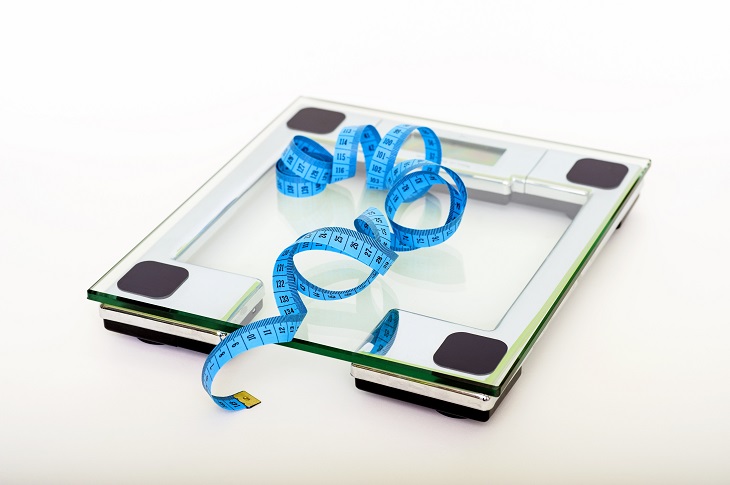 measuring tape and weight scale