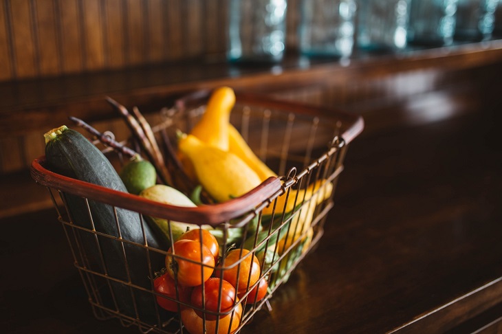 fresh vegetables in basket